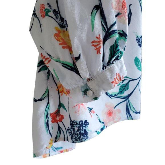 ST JOHNS BAY WOMENS ¾ SLEEVE FLORAL PRINT TOP PLUS 0X=14W - Picture 4 of 7